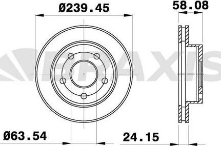 Braxis AE0782 - Тормозной диск autospares.lv