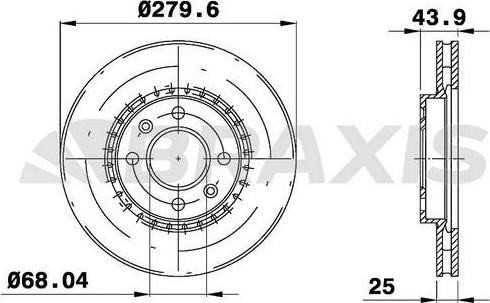 Braxis AE0731 - Тормозной диск autospares.lv