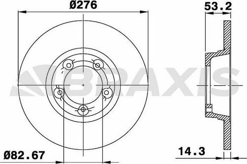 Braxis AE0733 - Тормозной диск autospares.lv