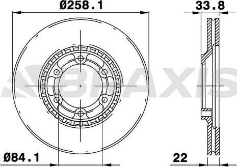 Braxis AE0720 - Тормозной диск autospares.lv