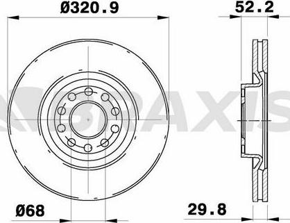 Braxis AE0771 - Тормозной диск autospares.lv