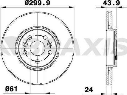 Braxis AE0778 - Тормозной диск autospares.lv
