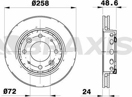 Braxis AE0773 - Тормозной диск autospares.lv