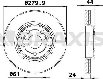 Braxis AE0777 - Тормозной диск autospares.lv