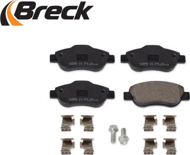 Breck 24072 00 702 00 - Тормозные колодки, дисковые, комплект autospares.lv