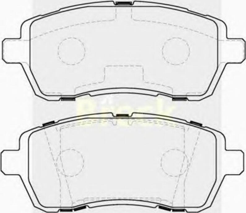 Breck 24283 00 702 00 - Тормозные колодки, дисковые, комплект autospares.lv