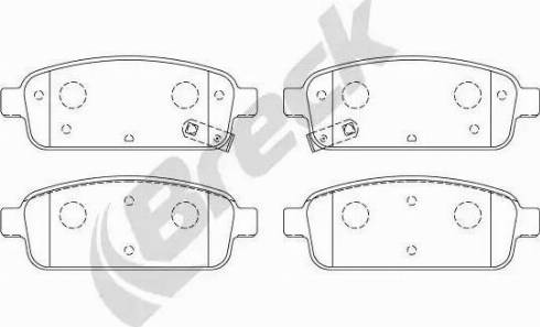 Breck 25096 00 704 10 - Тормозные колодки, дисковые, комплект autospares.lv