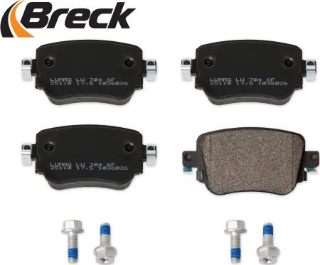 Breck 25110 00 704 10 - Тормозные колодки, дисковые, комплект autospares.lv
