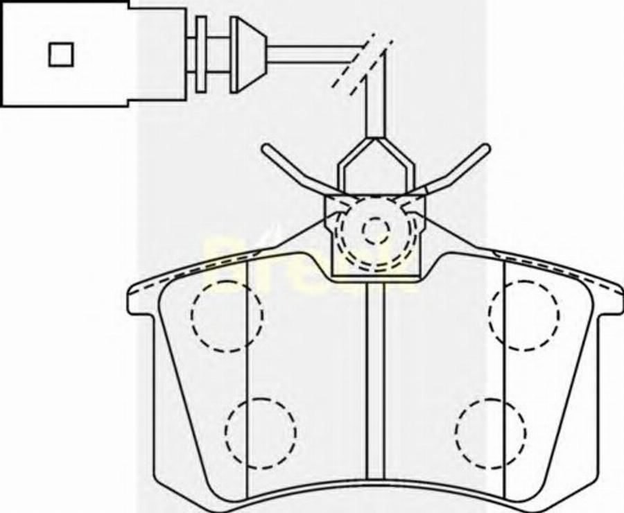 Breck 20961 10 W - Тормозные колодки, дисковые, комплект autospares.lv