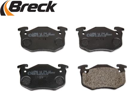 Breck 20634 00 702 00 - Тормозные колодки, дисковые, комплект autospares.lv