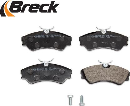Breck 20124 00 701 00 - Тормозные колодки, дисковые, комплект autospares.lv