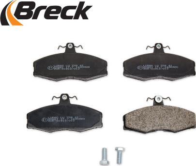 Breck 20861 00 702 00 - Тормозные колодки, дисковые, комплект autospares.lv
