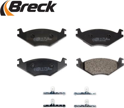 Breck 20889 00 702 00 - Тормозные колодки, дисковые, комплект autospares.lv