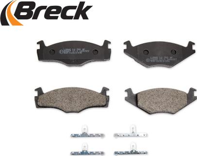 Breck 20887 10 702 00 - Тормозные колодки, дисковые, комплект autospares.lv