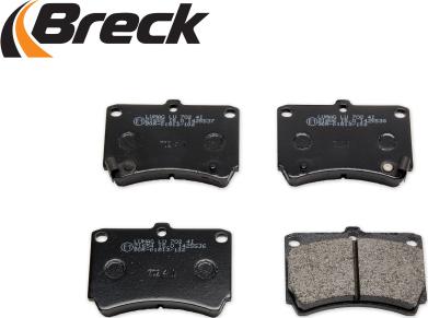 Breck 21654 00 702 10 - Тормозные колодки, дисковые, комплект autospares.lv