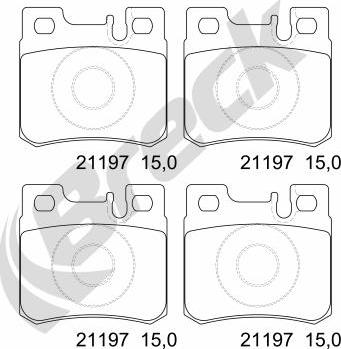 Breck 21197 00 704 20 - Тормозные колодки, дисковые, комплект autospares.lv