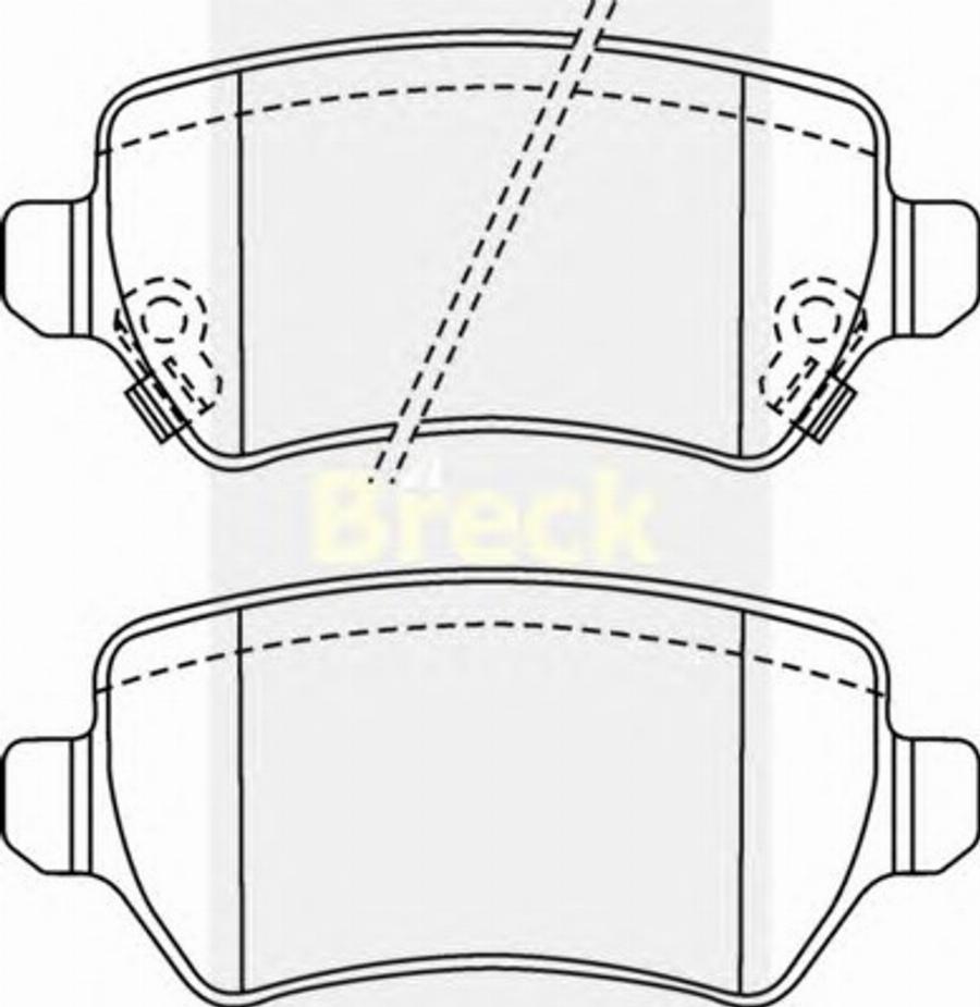 Breck 23416 00 C - Тормозные колодки, дисковые, комплект autospares.lv