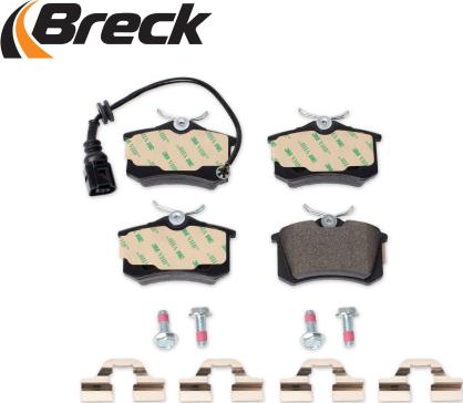 Breck 23823 10 704 10 - Тормозные колодки, дисковые, комплект autospares.lv