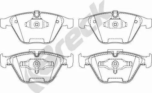 Breck 23312 00 701 10 - Тормозные колодки, дисковые, комплект autospares.lv