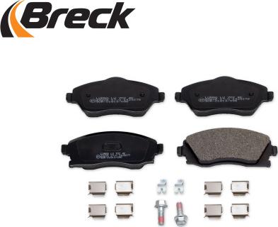 Breck 23225 00 702 10 - Тормозные колодки, дисковые, комплект autospares.lv