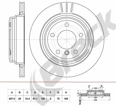 Breck BR 400 VA100 - Тормозной диск autospares.lv