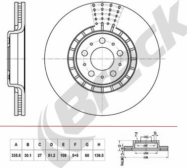 Breck BR 426 VH100 - Тормозной диск autospares.lv