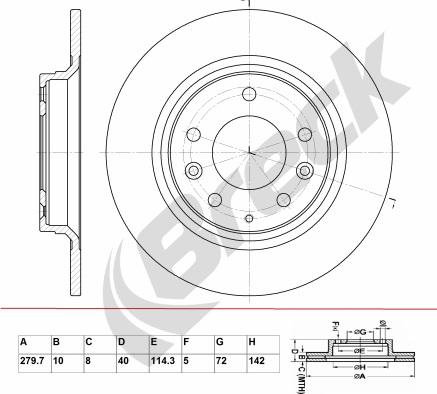 Breck BR 049 SA100 - Тормозной диск autospares.lv