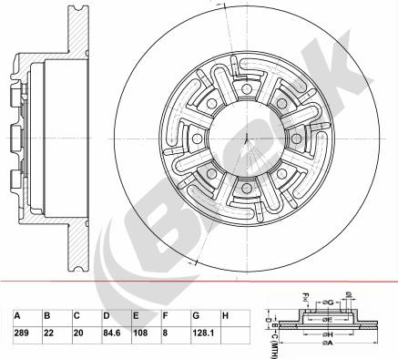 Breck BR 047 SA100 - Тормозной диск autospares.lv