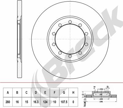 Breck BR 066 SA100 - Тормозной диск autospares.lv