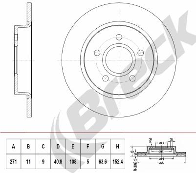 Breck BR 068 SA100 - Тормозной диск autospares.lv