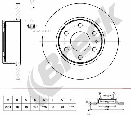 Breck BR 062 SA1A0 - Тормозной диск autospares.lv