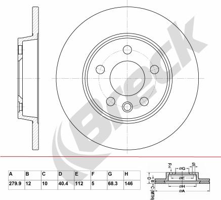 Breck BR 016 SA100 - Тормозной диск autospares.lv