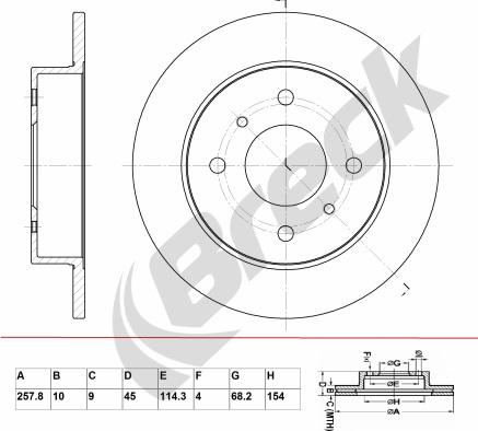 Breck BR 017 SA100 - Тормозной диск autospares.lv