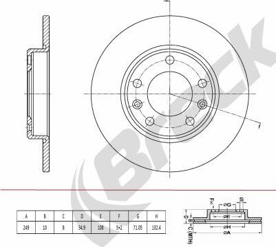 Breck BR 081 SA100 - Тормозной диск autospares.lv