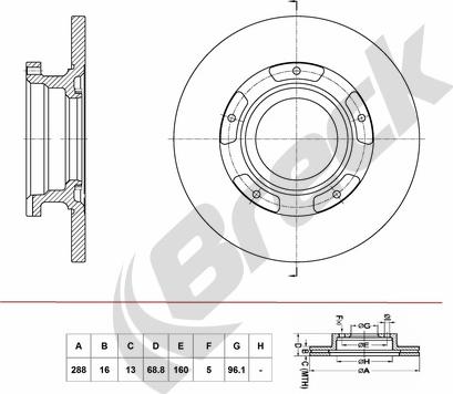 Breck BR 074 SA100 - Тормозной диск autospares.lv