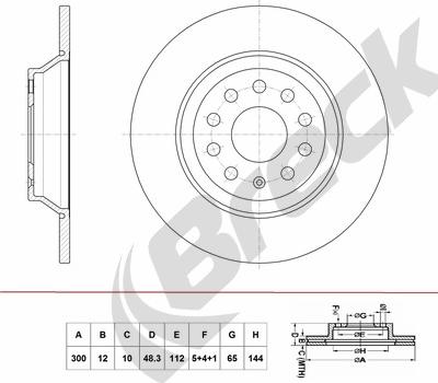 Breck BR 076 SA100 - Тормозной диск autospares.lv