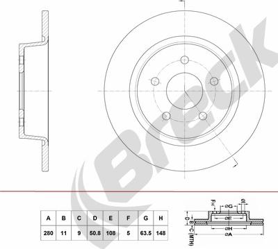 Breck BR 072 SA100 - Тормозной диск autospares.lv