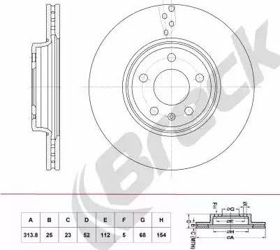 Breck BR 397 VA100 - Тормозной диск autospares.lv