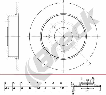 Breck BR 342 VA100 - Тормозной диск autospares.lv