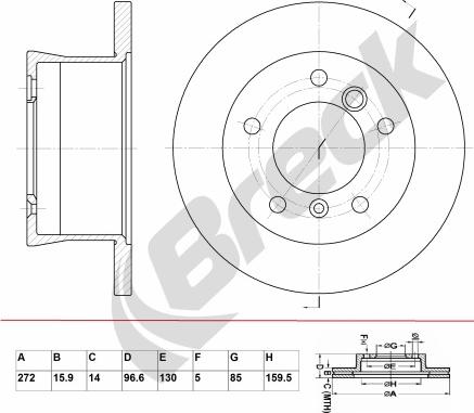 Breck BR 359 VA100 - Тормозной диск autospares.lv