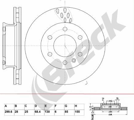 Breck BR 352 VA100 - Тормозной диск autospares.lv