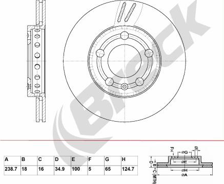 Breck BR 309 VA100 - Тормозной диск autospares.lv