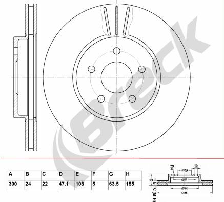 Breck BR 316 VA100 - Тормозной диск autospares.lv