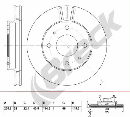 Breck BR 381 VA100 - Тормозной диск autospares.lv