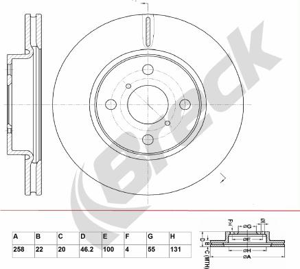 Breck BR 387 VA100 - Тормозной диск autospares.lv