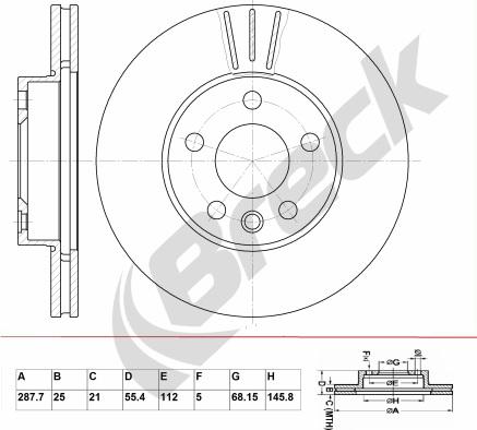 Breck BR 333 VA100 - Тормозной диск autospares.lv