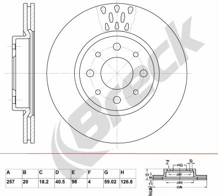 Breck BR 324 VA100 - Тормозной диск autospares.lv