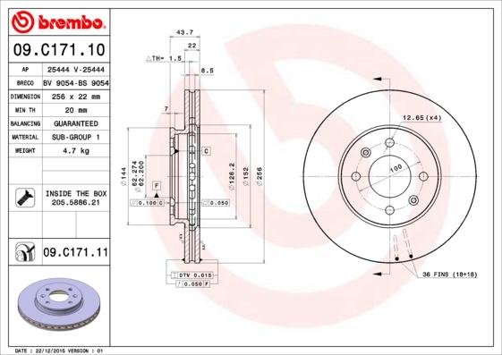 Breco BS 9054 - Тормозной диск autospares.lv