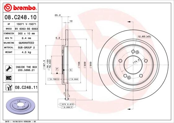 Breco BS 6063 - Тормозной диск autospares.lv