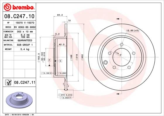 Breco BS 6062 - Тормозной диск autospares.lv